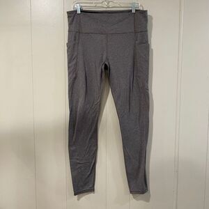 Athleta Gray High Rise Leggings with Pockets XLT Tall